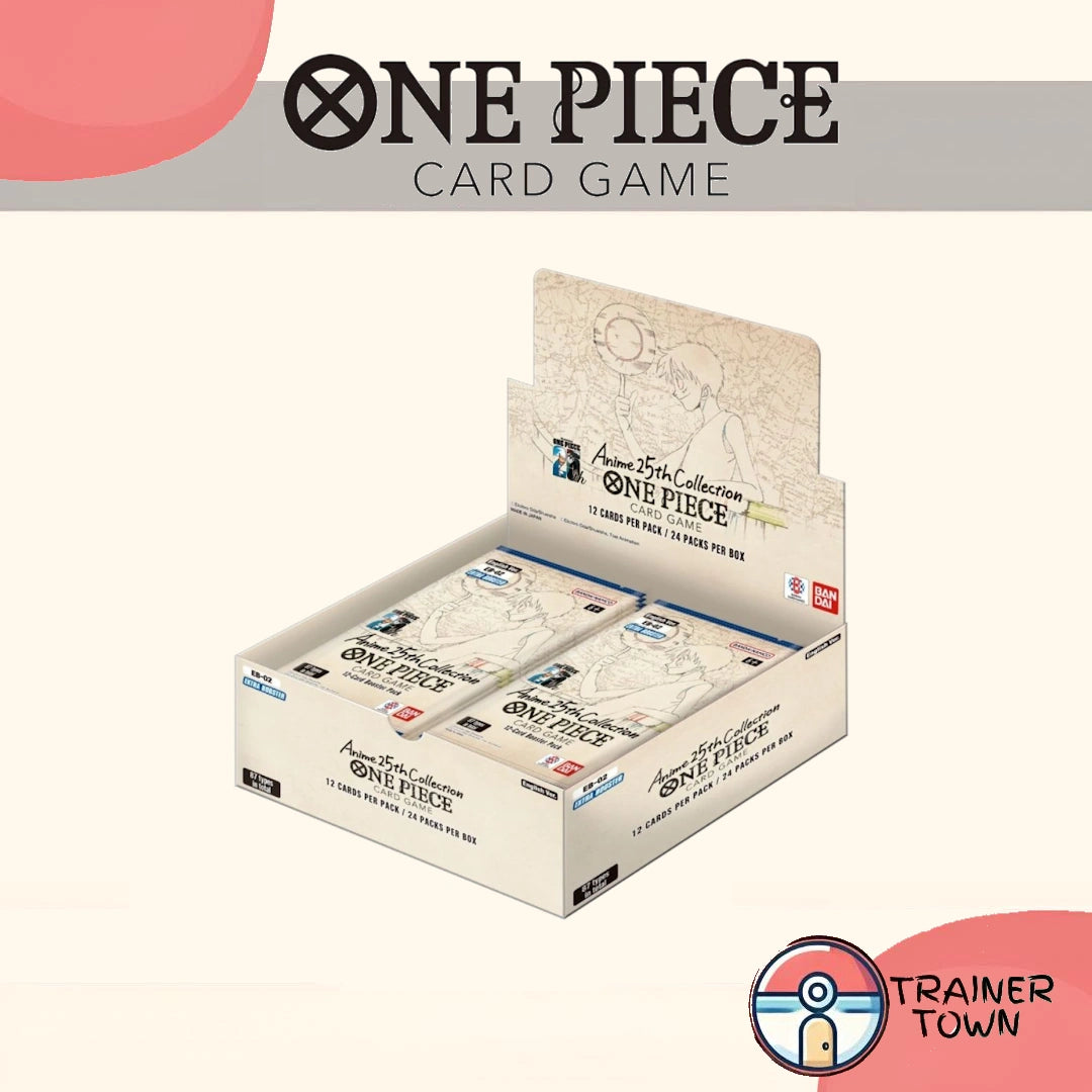 One Piece Complete Anime ONE PIECE Card Game EXTRA Anime 25th Booster Box - 24 Packs, Sealed Japanese EB-02 Eb02 Anime 25th Collection One Piece Complete Anime ONE PIECE Card Game EXTRA Anime 25th Booster Box - 24 Packs, Sealed Japanese EB-02 Eb02 Anime 25th Collection