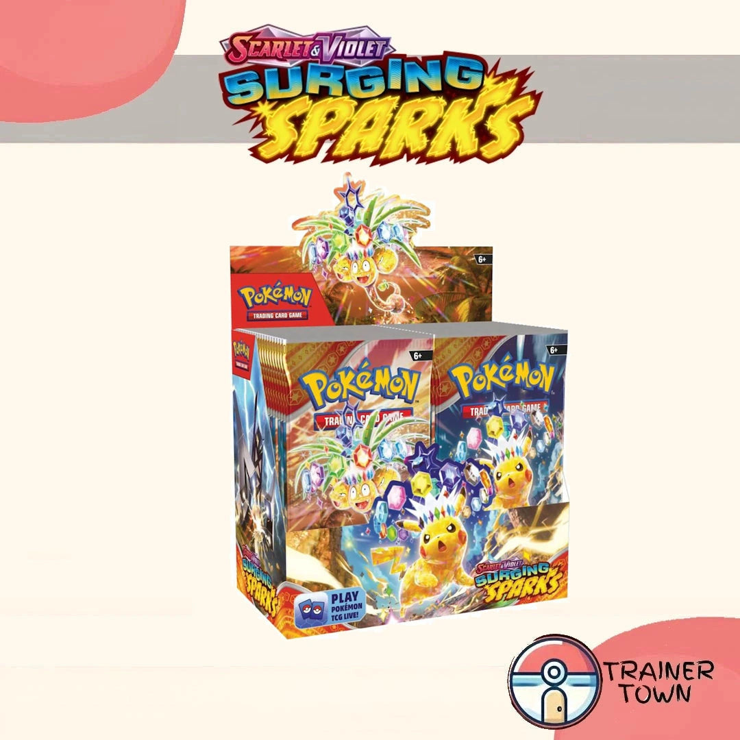 Pokmon - TCG - Surging Sparks Booster Box Trainer Town Pokmon - TCG - Surging Sparks Booster Box Trainer Town