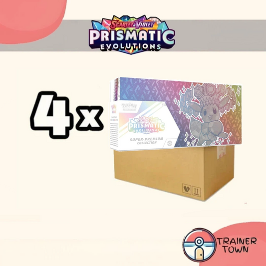 Pokémon - TCG - Prismatic Evolutions Super Premium Collection Sealed Case Trainer Town