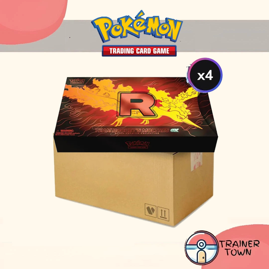 [January] Pokémon - TCG - Team Rocket’s Moltres ex Ultra-Premium Collection Sealed Case Trainer Town